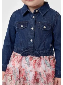 Guess Kids Sukienka codzienna 183396 Niebieski Classic Fit