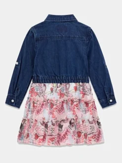 Guess Kids Sukienka codzienna 183396 Niebieski Classic Fit