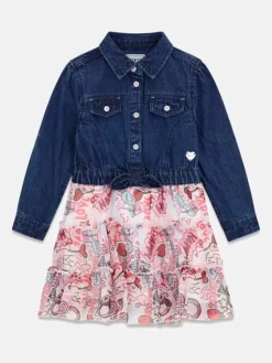 Guess Kids Sukienka codzienna 183396 Niebieski Classic Fit