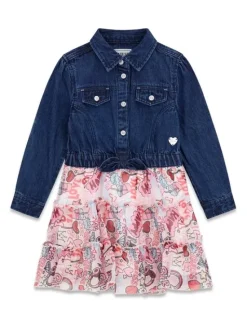 Guess Kids Sukienka codzienna 183396 Niebieski Classic Fit