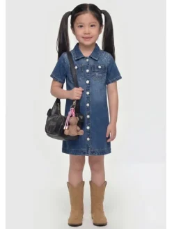 Guess Kids Sukienka codzienna 183385 Niebieski Classic Fit