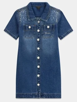 Guess Kids Sukienka codzienna 183385 Niebieski Classic Fit