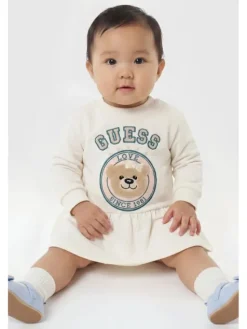 Guess Kids Sukienka codzienna 183605 Beżowy Classic Fit