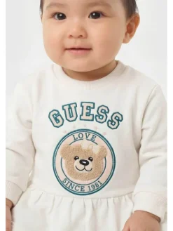 Guess Kids Sukienka codzienna 183605 Beżowy Classic Fit