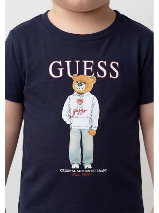 Guess Kids T-Shirt 183054 Niebieski Classic Fit