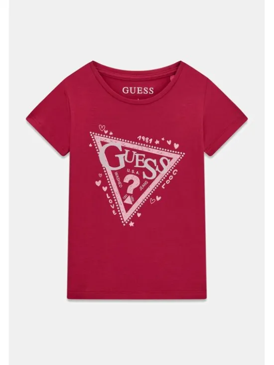 Guess Kids T-Shirt 184849 Różowy Classic Fit