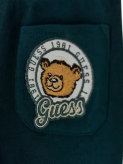 Guess Komplet bluza, body i spodnie dresowe P6YG09 K4071 Zielony ciemny Regular Fit