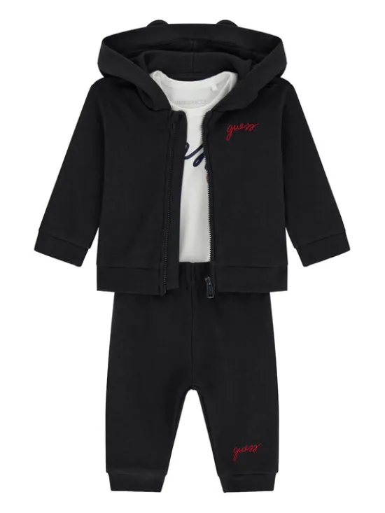 Guess Komplet bluza, body i spodnie dresowe H6YG09 K4135 Granatowy Regular Fit