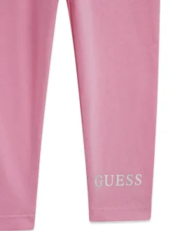 Guess Komplet bluza i legginsy A6YG03 K3898 Różowy Regular Fit