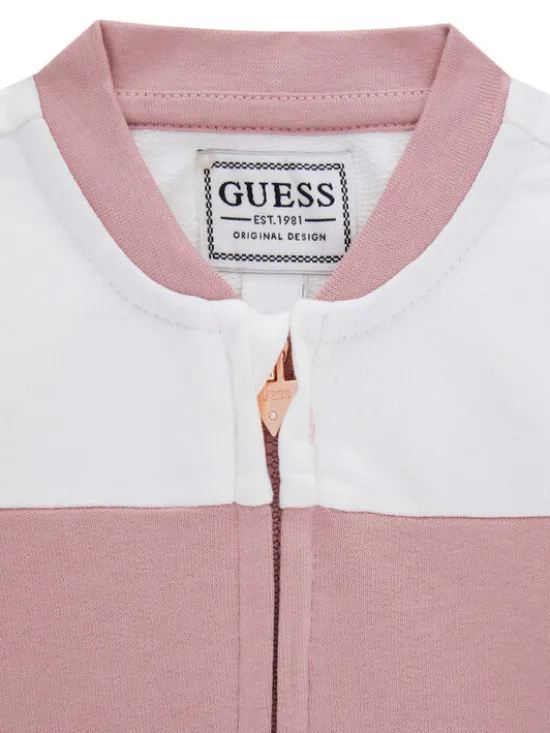 Guess Komplet bluza i legginsy A6YG06 K3909 Różowy Regular Fit