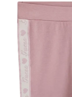 Guess Komplet bluza i legginsy A6YG06 K3909 Różowy Regular Fit