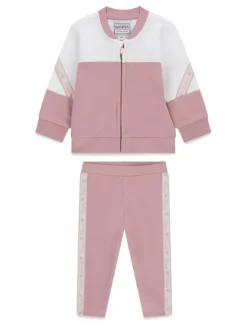 Guess Komplet bluza i legginsy A6YG06 K3909 Różowy Regular Fit