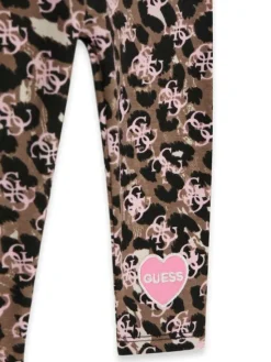 Guess Komplet bluzka i legginsy A6YG02 K3896 Różowy jasny Regular Fit