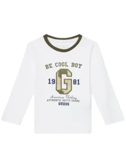 Guess Komplet bluzka i spodnie N5YG06 K8HM4 Biały Regular Fit