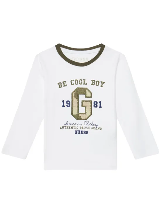 Guess Komplet bluzka i spodnie N5YG06 K8HM4 Biały Regular Fit