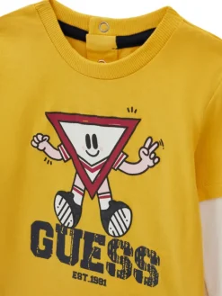 Guess Komplet bluzka i spodnie I6YG04 K3973 Żółty Regular Fit