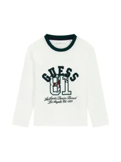 Guess Komplet bluzka i spodnie N6YG03 K4079 Beżowy Regular Fit