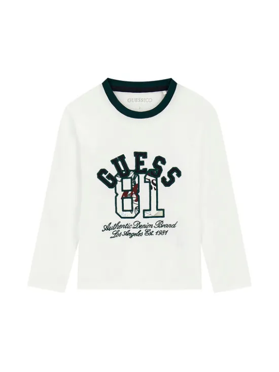 Guess Komplet bluzka i spodnie N6YG03 K4079 Beżowy Regular Fit