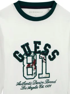 Guess Komplet bluzka i spodnie N6YG03 K4079 Beżowy Regular Fit