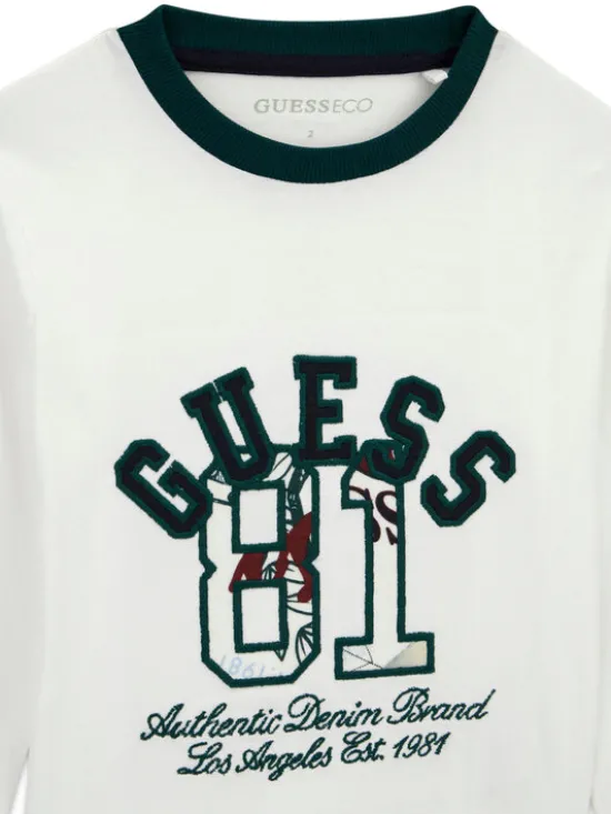 Guess Komplet bluzka i spodnie N6YG03 K4079 Beżowy Regular Fit