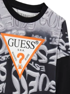 Guess Komplet bluzka i spodnie N6YG02 K4077 Czarny Regular Fit