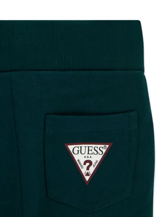 Guess Komplet bluzka i spodnie N6YG02 K4077 Zielony ciemny Regular Fit