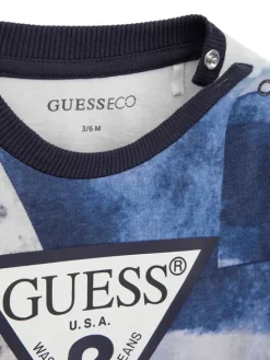 Guess Komplet bluzka i spodnie I6BG01 K5800 Granatowy Regular Fit