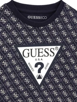 Guess Komplet bluzka i spodnie N6YG02 K4077 Granatowy Regular Fit