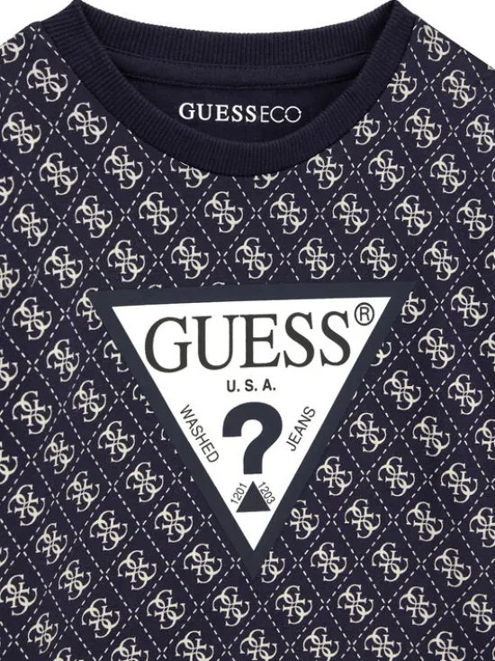 Guess Komplet bluzka i spodnie N6YG02 K4077 Granatowy Regular Fit