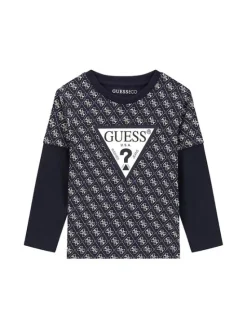 Guess Komplet bluzka i spodnie N6YG02 K4077 Granatowy Regular Fit