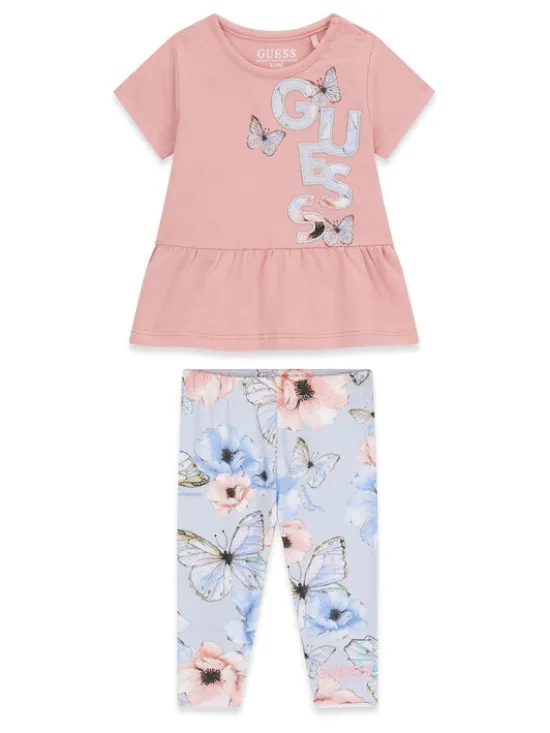 Guess Komplet t-shirt i legginsy A6RG09 K6YW4 Kolorowy Regular Fit