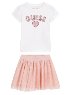 Guess Komplet t-shirt i spódniczka K6RG09 K6YW0 Kolorowy Regular Fit