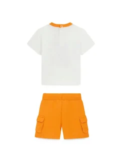 Guess Komplet t-shirt i spodenki I6GG06 K8HM4 Pomarańczowy Regular Fit
