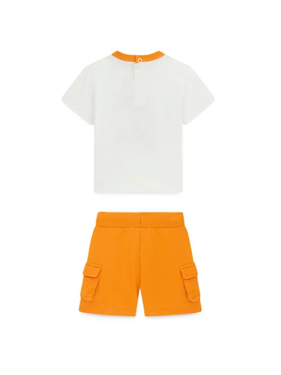 Guess Komplet t-shirt i spodenki I6GG06 K8HM4 Pomarańczowy Regular Fit
