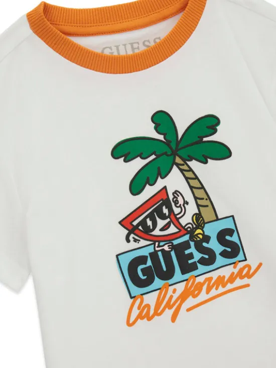 Guess Komplet t-shirt i spodenki N6GG02 K8HM4 Kolorowy Regular Fit