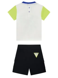 Guess Komplet t-shirt i szorty sportowe I6RG01 K8HM4 Kolorowy Regular Fit