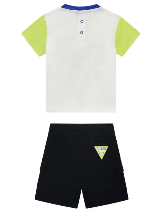 Guess Komplet t-shirt i szorty sportowe I6RG01 K8HM4 Kolorowy Regular Fit