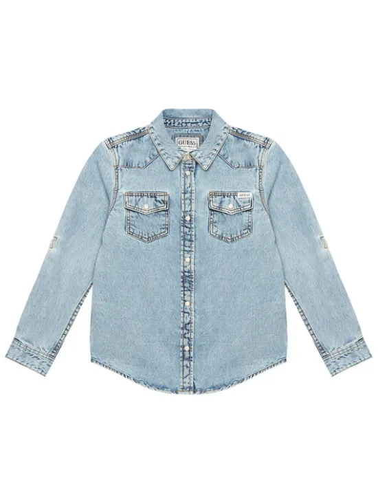 Guess Koszula jeansowa L6RH00 D4EU0 Niebieski Regular Fit