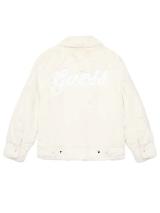 Guess Kożuch J5YL18 K8BV0 Écru Regular Fit