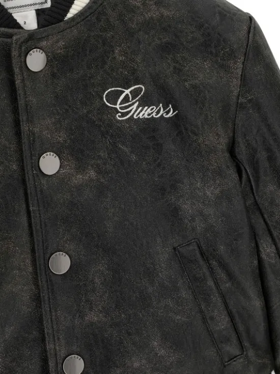 Guess Kurtka bomber N6YL04 W2663 Czarny Regular Fit
