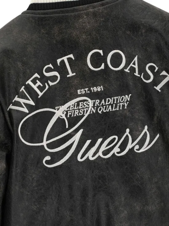 Guess Kurtka bomber N6YL04 W2663 Czarny Regular Fit