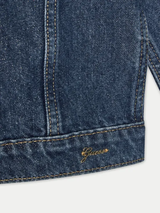 Guess Kurtka jeansowa J5RL03 D5D90 Granatowy Regular Fit