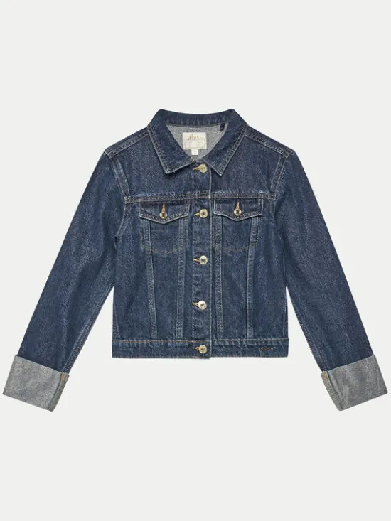 Guess Kurtka jeansowa J5RL03 D5D90 Granatowy Regular Fit