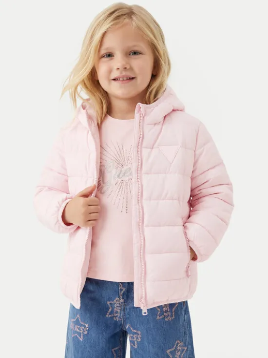 Guess Kurtka puchowa H4BT03 WCFM0 Różowy Regular Fit