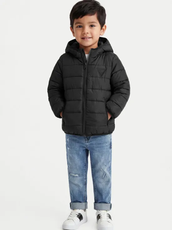 Guess Kurtka puchowa H4BT03 WCFM0 Czarny Regular Fit