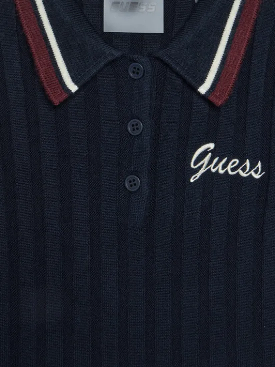 Guess Polo J5BP01 Z1152 Granatowy Regular Fit