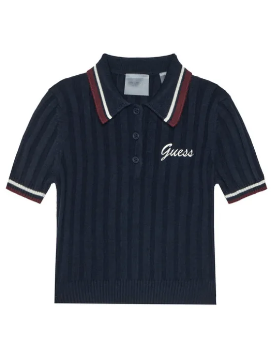 Guess Polo J5BP01 Z1152 Granatowy Regular Fit