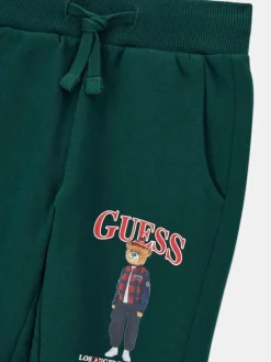 Guess Spodnie dresowe N6BB03 K6119 Zielony ciemny Regular Fit