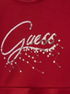Guess Sukienka codzienna A6BK03 K5957 Czerwony ciemny Regular Fit