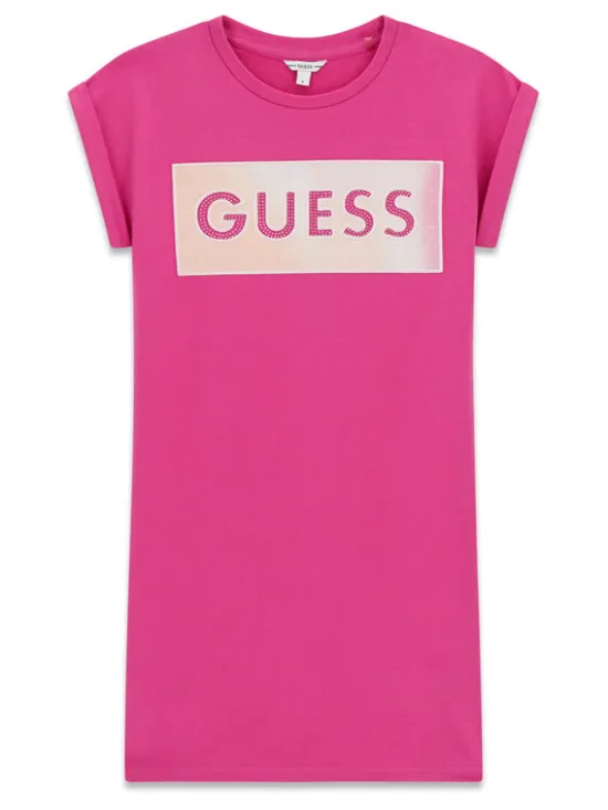 Guess Sukienka codzienna J6GK05 KAE24 Różowy Regular Fit